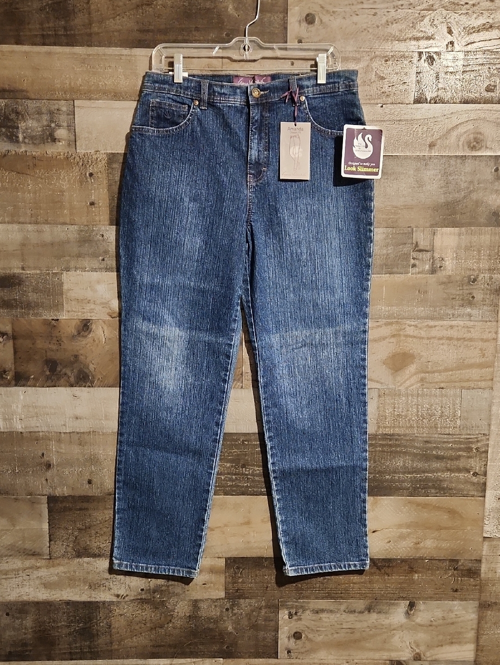 Gloria Vanderbilt Classic Straight-Leg Blue Denim Jeans - Amanda - Vintage Jeans